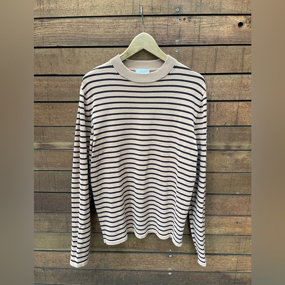 COS long sleeved stripped shirt medium